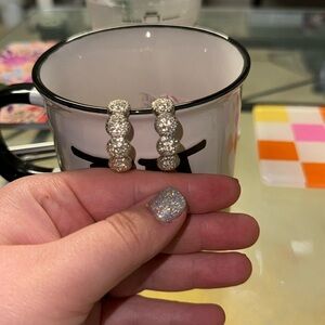 CUBIC ZIRCONIA HOOP EARRINGS